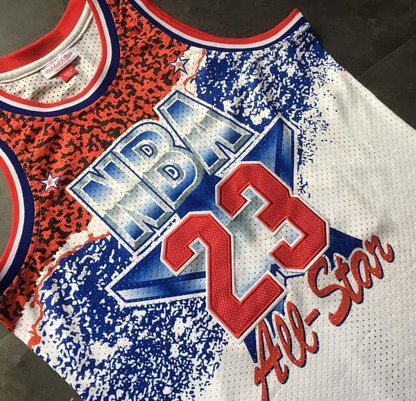 Men's Michael Jordan White Retro Classic Team Jersey - Image 4