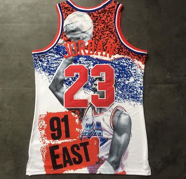 Men's Michael Jordan White Retro Classic Team Jersey - Image 8