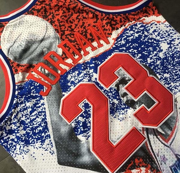 Men's Michael Jordan White Retro Classic Team Jersey - Image 10
