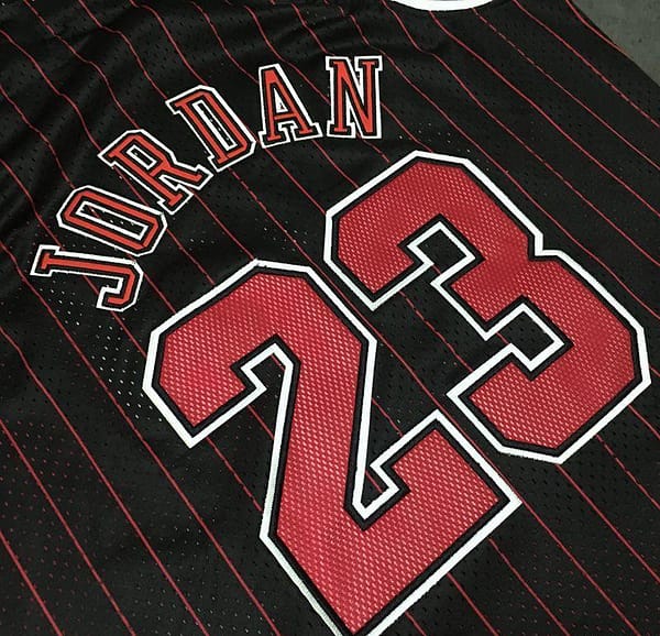 Men's Michael Jordan Black Retro Classic Team Jersey - Image 8