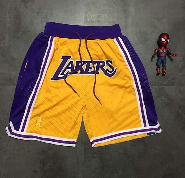 Men's Yellow Retro Classic Team Shorts - Image 3