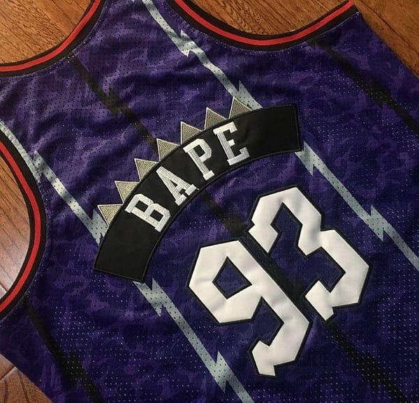 Men's BAPE Purple Retro Classic Team Jersey - Image 4