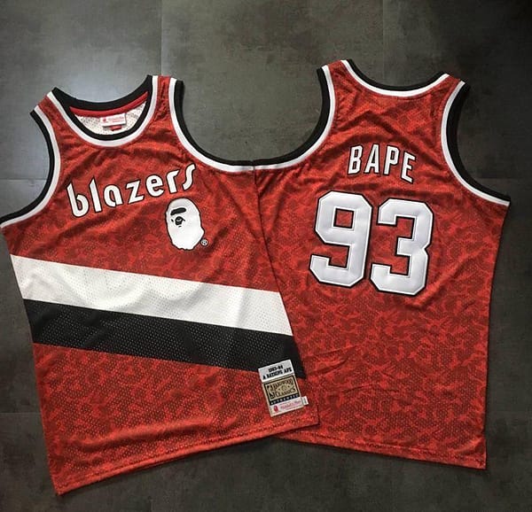 Men's BAPE Red Retro Classic Team Jersey