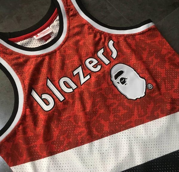 Men's BAPE Red Retro Classic Team Jersey - Image 2
