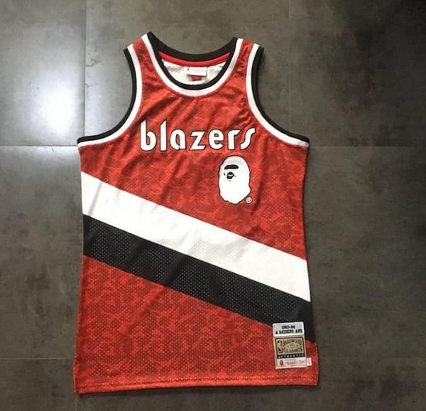 Men's BAPE Red Retro Classic Team Jersey - Image 3