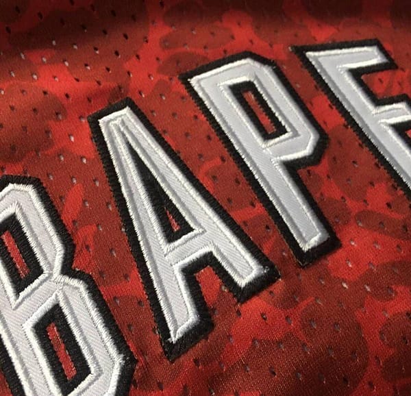 Men's BAPE Red Retro Classic Team Jersey - Image 10