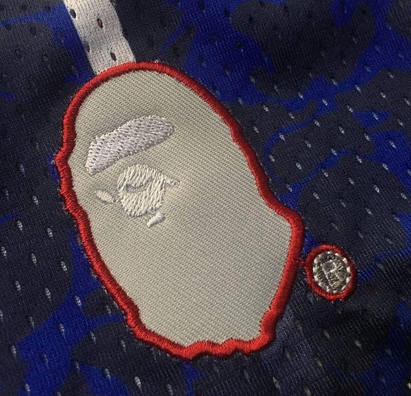 Men's BAPE Blue Retro Classic Team Jersey - Image 3