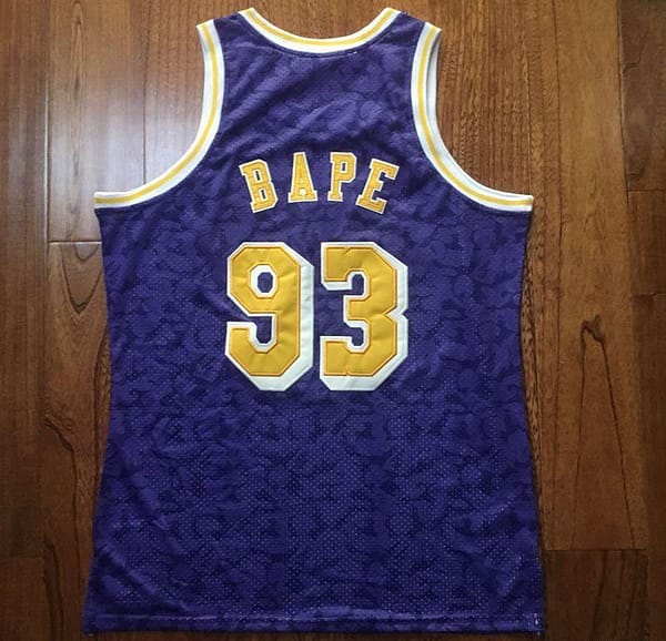 Men's BAPE Blue Retro Classic Team Jersey - Image 5