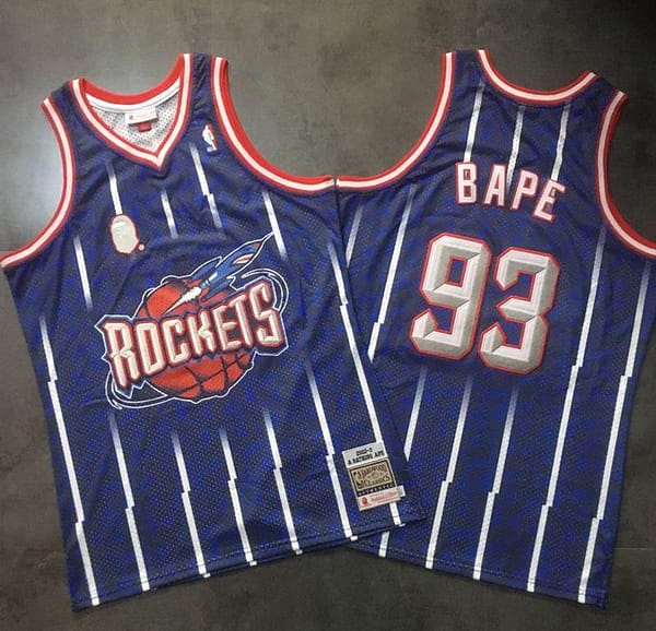 Men's BAPE Blue Retro Classic Team Jersey