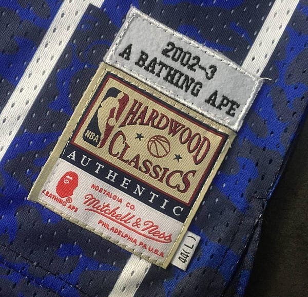 Men's BAPE Blue Retro Classic Team Jersey - Image 5