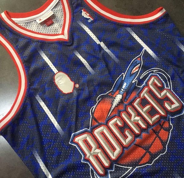 Men's BAPE Blue Retro Classic Team Jersey - Image 10