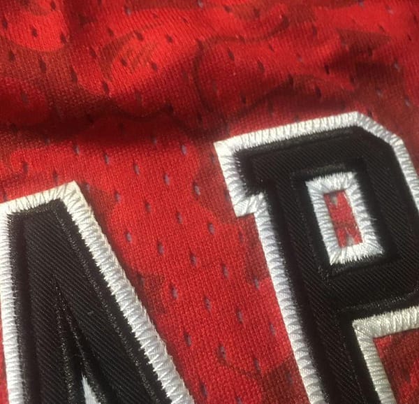 Men's BAPE Red Retro Classic Team Jersey - Image 5