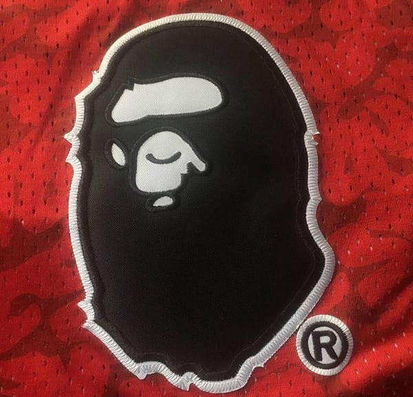Men's BAPE Red Retro Classic Team Jersey - Image 6