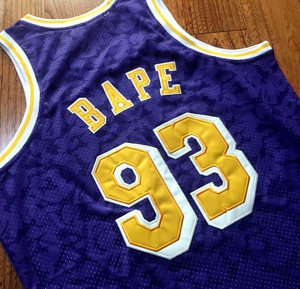 Men's BAPE Blue Retro Classic Team Jersey - Image 4