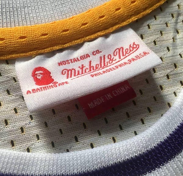 Men's BAPE Yellow Retro Classic Team Jersey - Image 4