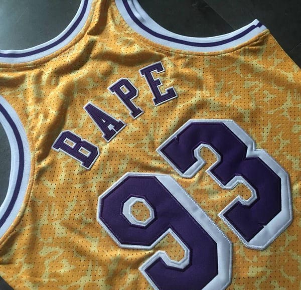 Men's BAPE Yellow Retro Classic Team Jersey - Image 9