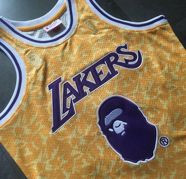 Men's BAPE Yellow Retro Classic Team Jersey - Image 11