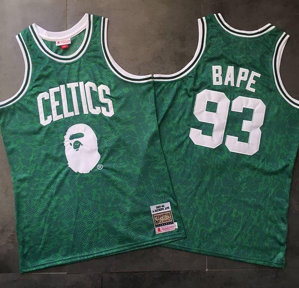Men's BAPE Green Retro Classic Team Jersey