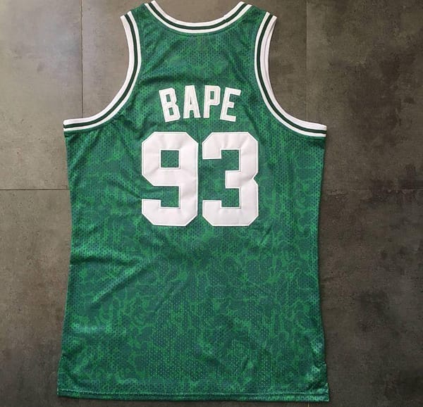 Men's BAPE Green Retro Classic Team Jersey - Image 2