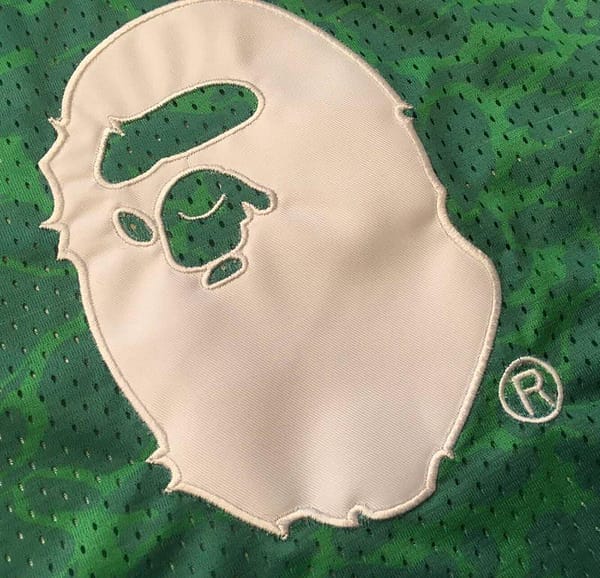 Men's BAPE Green Retro Classic Team Jersey - Image 7