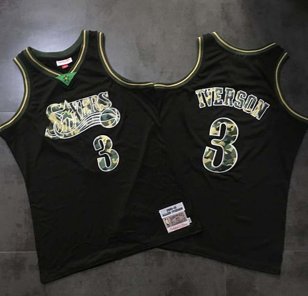 Men's Allen Iverson Black Retro Classic Team Jersey