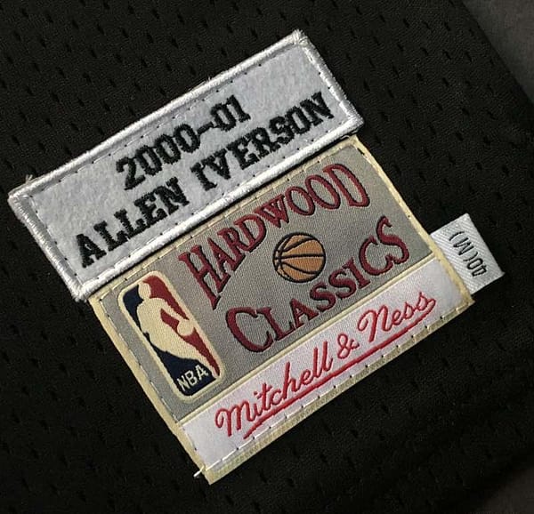 Men's Allen Iverson Black Retro Classic Team Jersey - Image 5