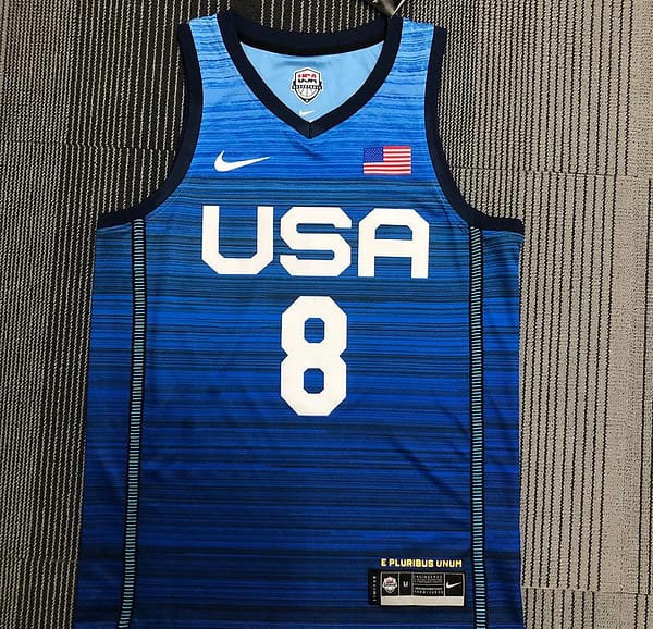 Thai Version Men's Khris Middleton Navy USA Basketball Player Jersey