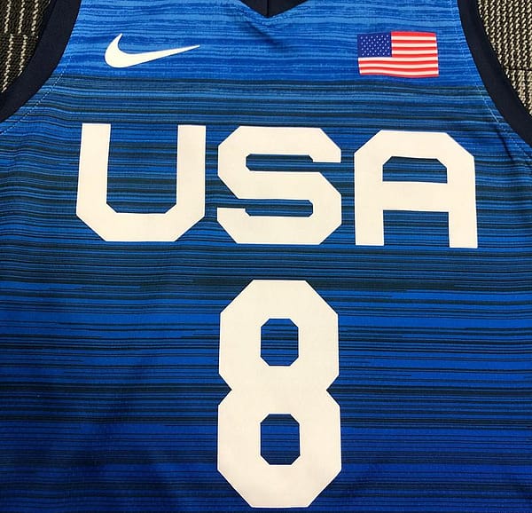 Thai Version Men's Khris Middleton Navy USA Basketball Player Jersey - Image 9