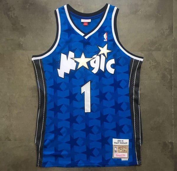 Men's Tracy McGrady Blue Retro Classic Team Jersey - Image 3