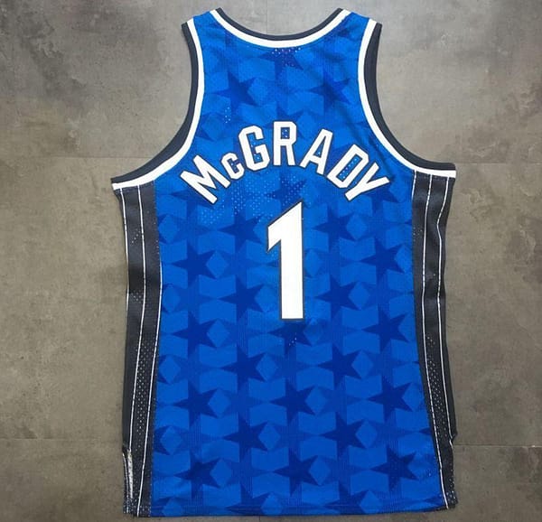 Men's Tracy McGrady Blue Retro Classic Team Jersey - Image 6
