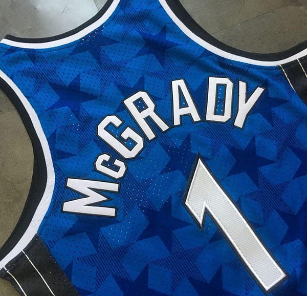 Men's Tracy McGrady Blue Retro Classic Team Jersey - Image 10