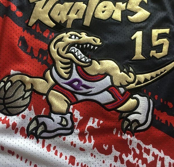 Men's Vince Carter Black And White Retro Classic Team Jersey - Image 7