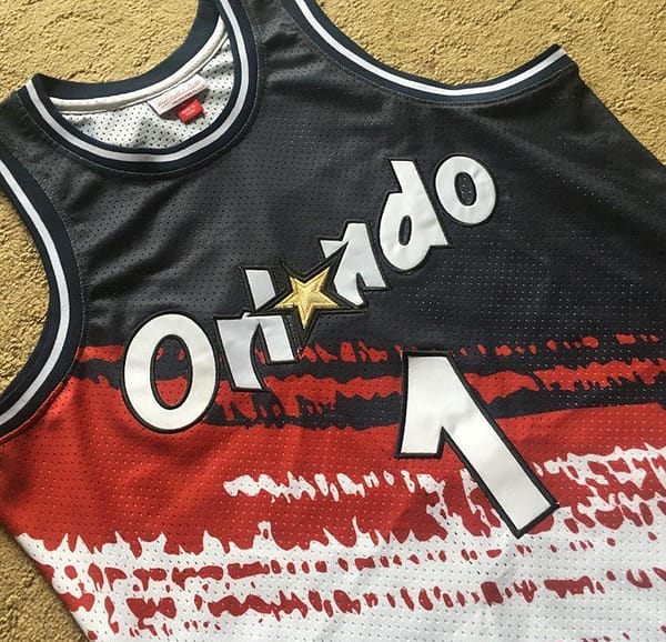 Men's Anfernee Hardaway Black And White Retro Classic Team Jersey - Image 3