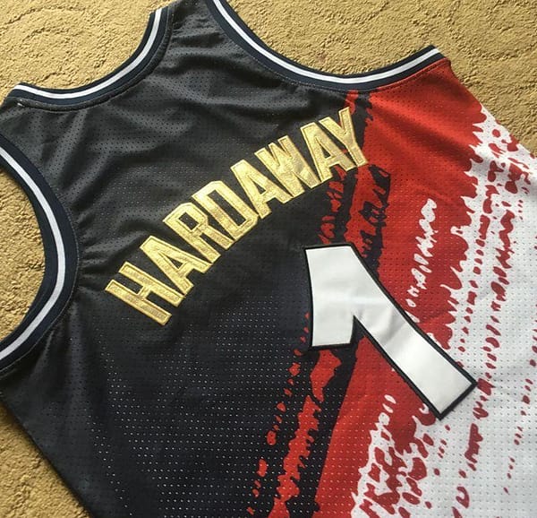Men's Anfernee Hardaway Black And White Retro Classic Team Jersey - Image 9