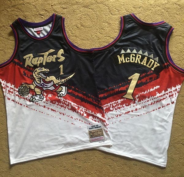 Men's Tracy McGrady Black And White Retro Classic Team Jersey