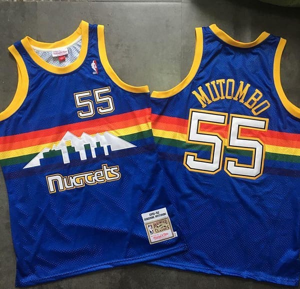 Men's Dikembe Mutombo Blue Retro Classic Team Jersey