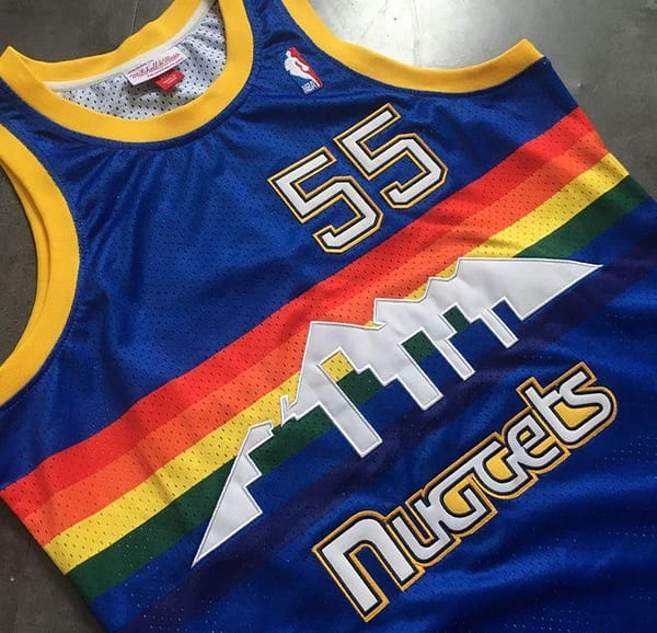 Men's Dikembe Mutombo Blue Retro Classic Team Jersey - Image 2