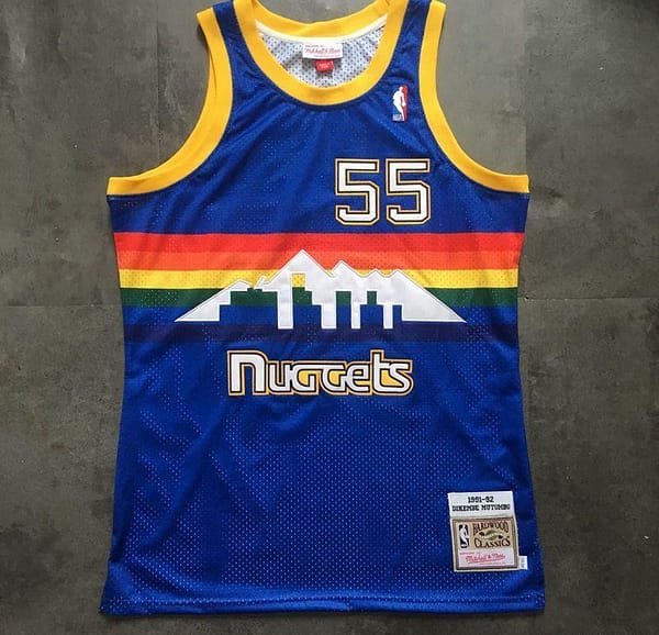 Men's Dikembe Mutombo Blue Retro Classic Team Jersey - Image 3