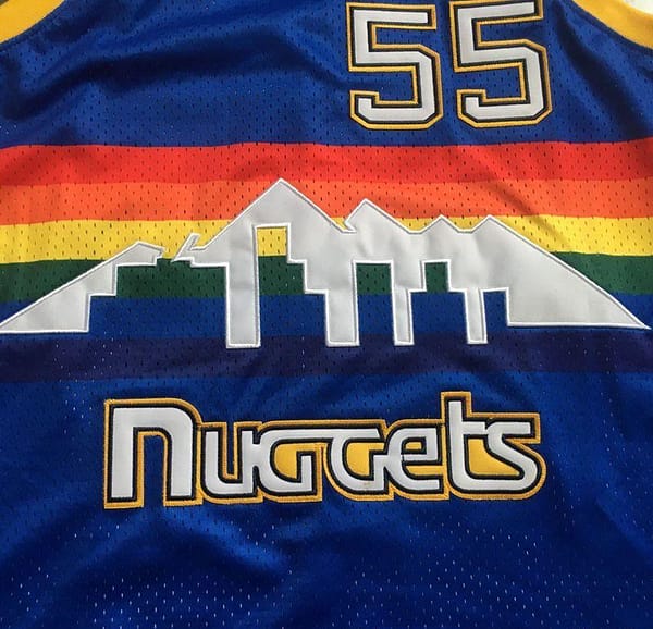 Men's Dikembe Mutombo Blue Retro Classic Team Jersey - Image 6