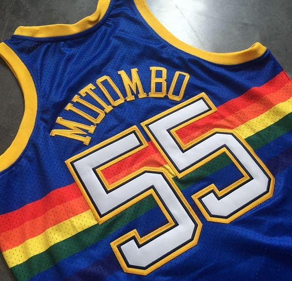 Men's Dikembe Mutombo Blue Retro Classic Team Jersey - Image 11