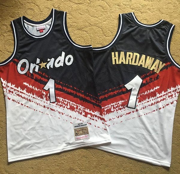 Men's Anfernee Hardaway Black And White Retro Classic Team Jersey