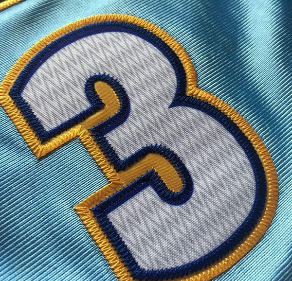 Men's Allen Iverson Sky Blue Retro Classic Team Jersey - Image 3