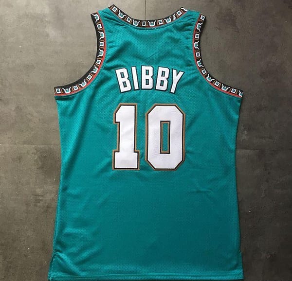 Men's Mike Bibby Green Retro Classic Team Jersey - Image 4