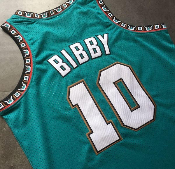 Men's Mike Bibby Green Retro Classic Team Jersey - Image 9