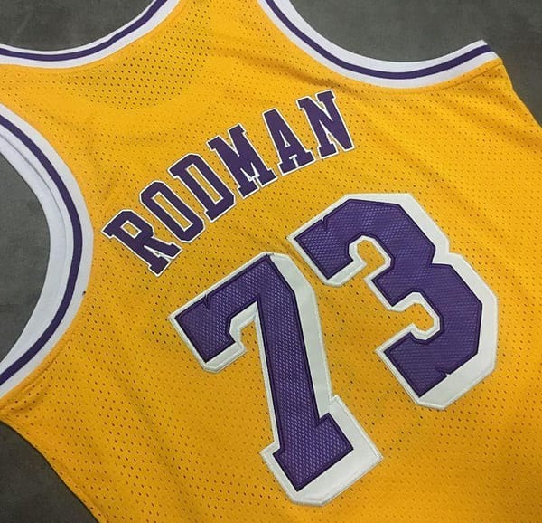 Men's Dennis Rodman Yellow Retro Classic Team Jersey - Image 8