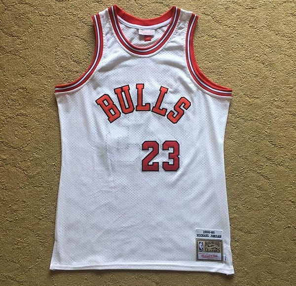 Men's Michael Jordan White Retro Classic Team Jersey - Image 2