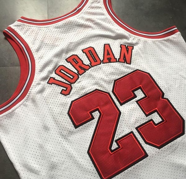 Men's Michael Jordan White Retro Classic Team Jersey - Image 8