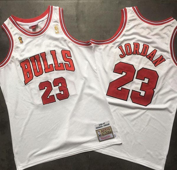 Men's Michael Jordan White Retro Classic Team Jersey