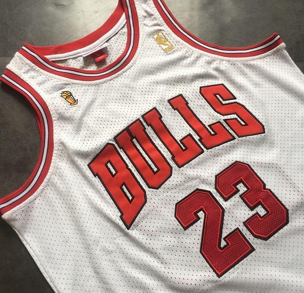 Men's Michael Jordan White Retro Classic Team Jersey - Image 9