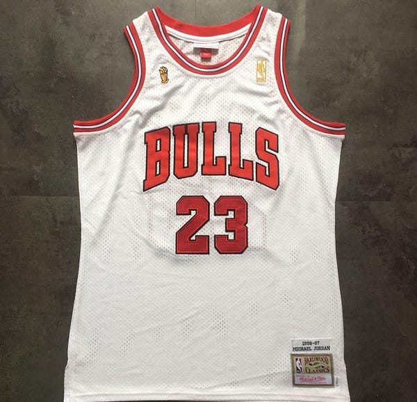 Men's Michael Jordan White Retro Classic Team Jersey - Image 12